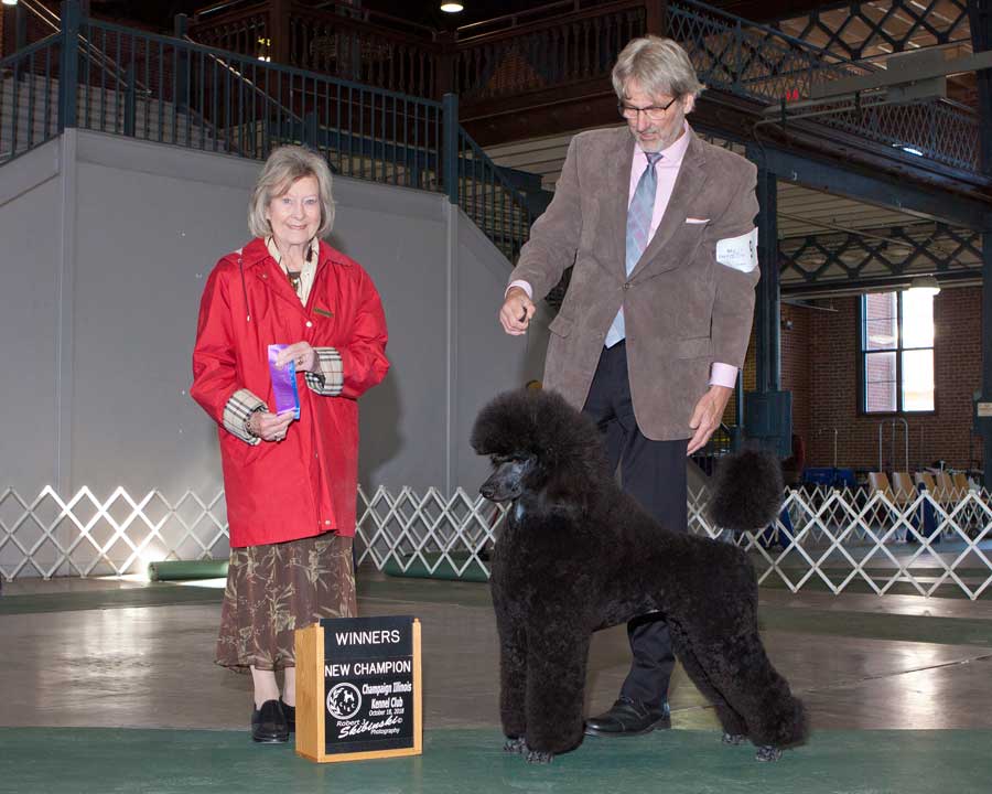 Gerard, New Champion with judge Mrs Anne Savory Bolus